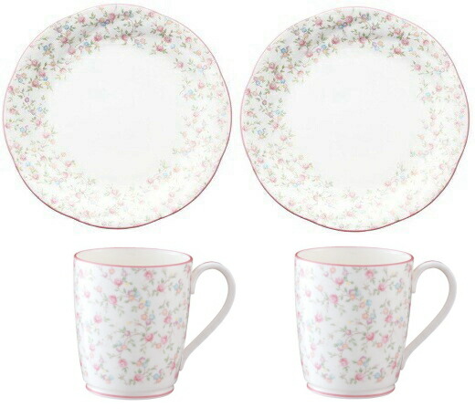 ノリ竹＜Noritake＞キューティーローズ 燕尾服ありの実仕掛ける(ペアマグカップ、ありの実一皿仕掛ける)差し上げ物 差し上げ物 贈リ物 祝 喜び事 祝する品 食器 仕掛ける 好いたらしい 差し上げ物 差し上げ物 内祝い しっぺい返し 生み出すこと内祝い 心地良さお祭り 食器・カトラリー・グラス-食器-皿・プレート
