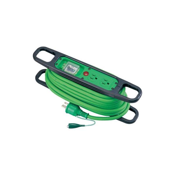 日動工業 NICHIDO ハンドリール 100V 3芯&times;10m 緑 アース漏電しゃ断器付 HR-EB102-G｜島屋　DIY・プロ建材の専門店 12,403円