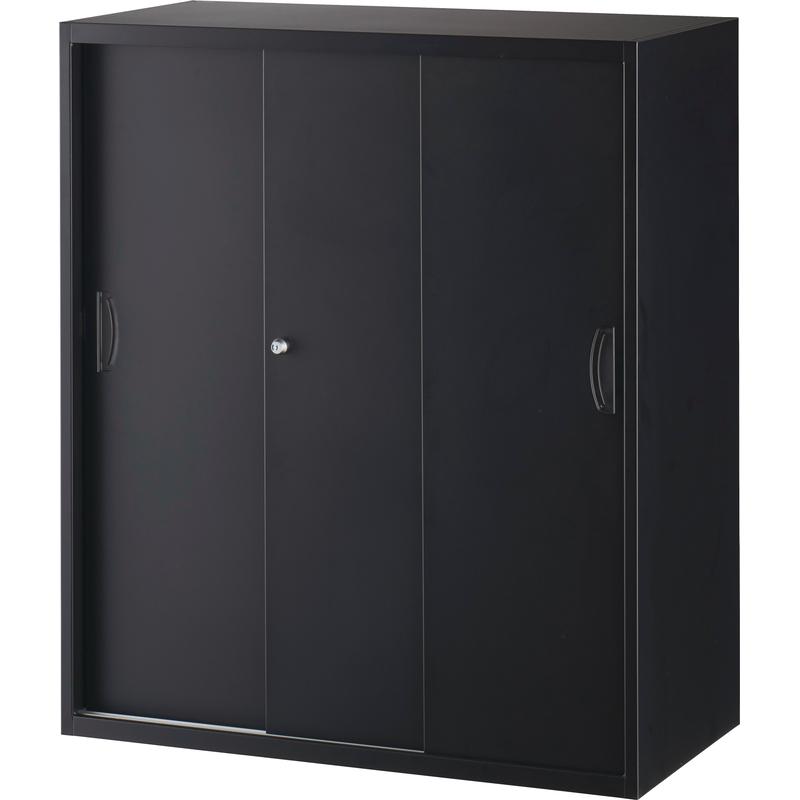 【26日1:59迄 エントリーでP10倍】 【法人限定】 生興 / セイコー RK45-310S 3枚引戸書庫(ｽﾁｰﾙ) サイズ(W900*D450*H1050) ブラックサテン 96305 付属品:棚板2枚｜島屋　DIY・プロ建材の専門店