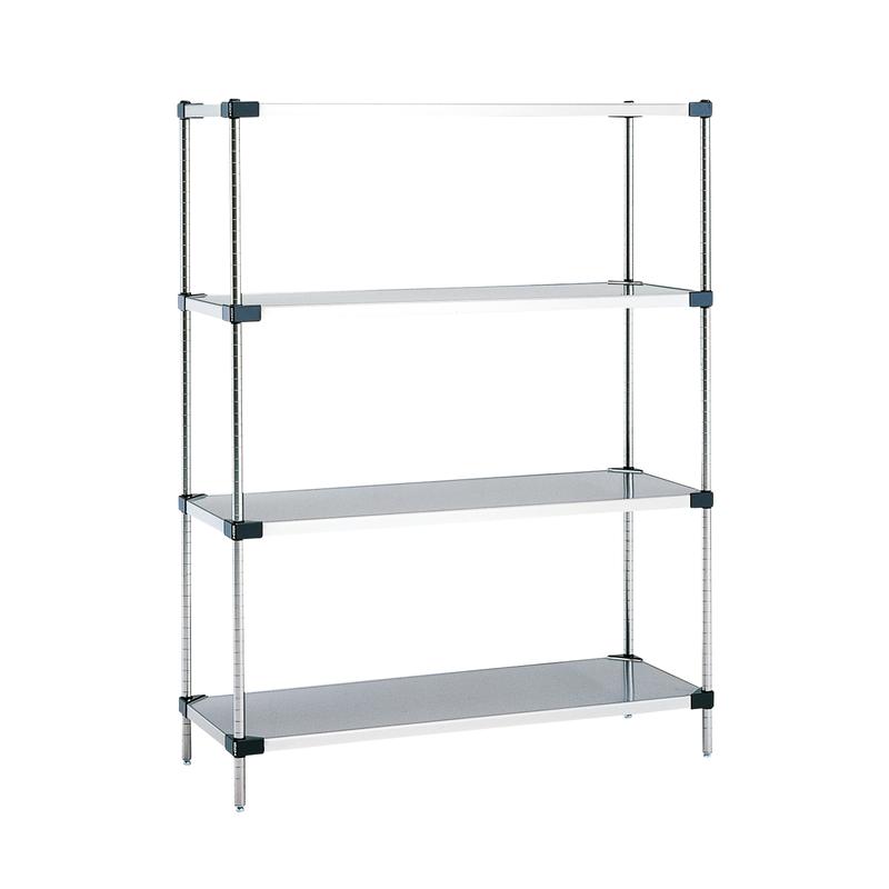 エレクター ERECTA 430ソリットﾞ Pホﾟール DB付 4段 LSS1070･P1900-4 棚 ラック 収納 diy おしゃれ メタルラック キッチン 収納ボックス スタイリッシュ