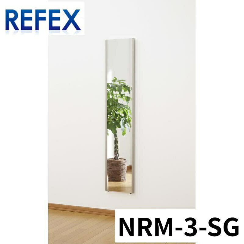 Jフロント建装 スリム姿見ミラー 300mm*1500mm飾り縁：太 SG・ｼｬﾝﾊﾟﾝｺﾞｰﾙﾄﾞ NRM-3-SG ミラー壁掛け全身鏡フィルムミラー