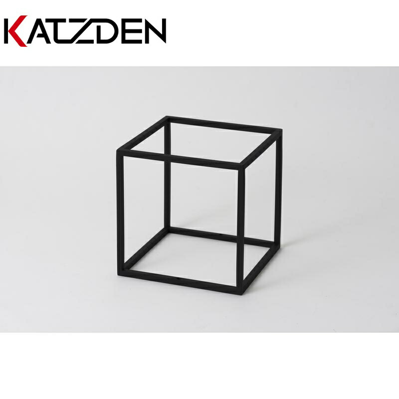 カツデン スチールアートワークCUBO Sサイズ：140×140×140 耐荷重10kg 艶消しブラック（MT） cubo-s-mt