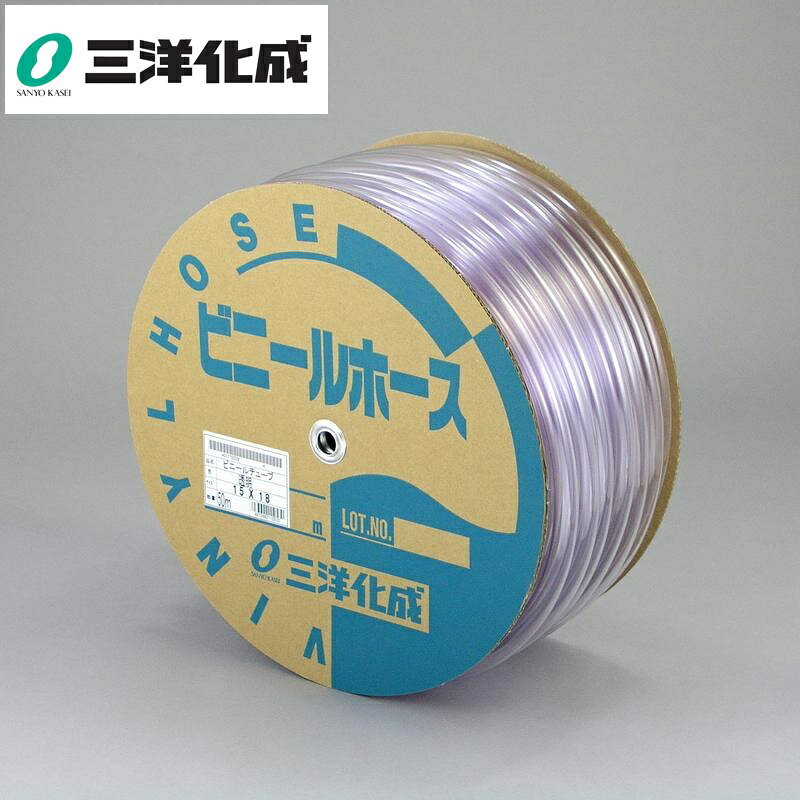 三洋化成 透明ホースドラム巻 サイズ(mm)14×16長さ50m 透明 TM-1416D50T