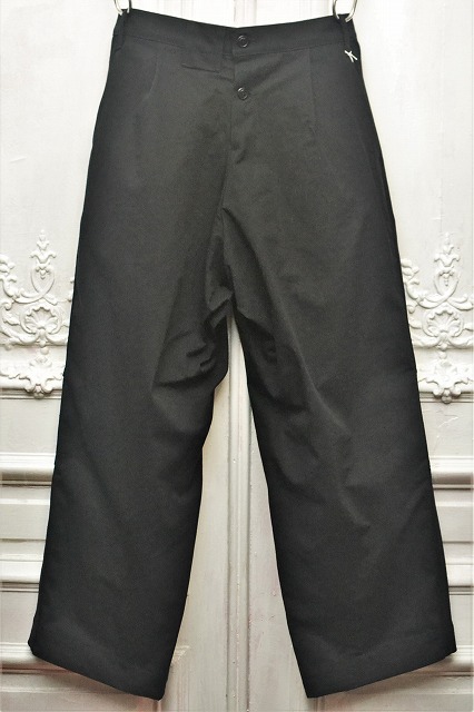 TUKI　ツキ　" reversed pants - heavy woolen melton / ring-spun combed cotton "　リバースパンツ　　col.black(09)｜Mathematics 30,030円