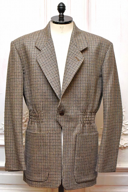 CLASS クラス " DORMEUIL SPORTEX THORNPROOF 1B JACKET " 1Bウールジャケット col.Brown Check|Mathematics