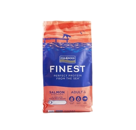 【犬】FISH4DOGS フィッシュ4ドッグ FINEST ファイネスト SALMON サーモン ADULT アダルト 12kg 犬用フード ドライフード 成犬用 高齢犬 総合栄養食 大粒【PU0410】