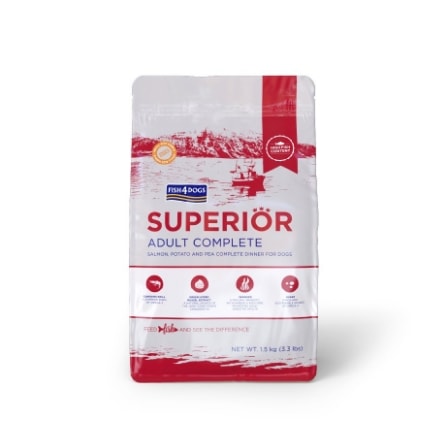 【犬】FISH4DOGS フィッシュ4ドッグ SUPERIOR スーペリア ADULT アダルト 1.5kg 犬用フード ドライフード 成犬 高齢犬 総合栄養食 小粒【PU0404】