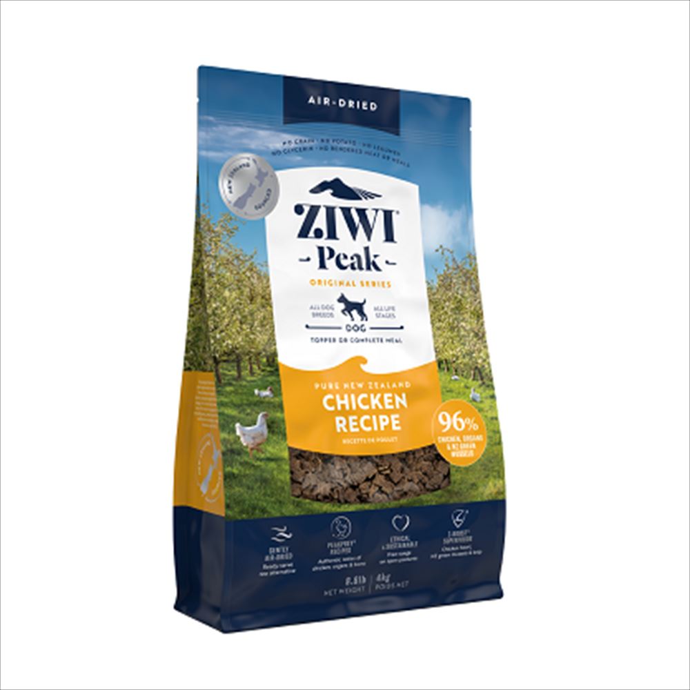 選べるおまけ ZiwiPeak AIR-DRIED CHICKEN FOR DOGS エアドライ・ドッグフード チキン 4kg 正規品 ジウィピーク｜Mathy Mathy