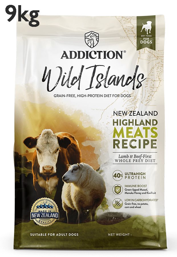 選べるおまけ ADDICTION Wild Islands HIGHLAND MEATS RECIPE アディクション ワイルドアイランズ アイランド ハイランドミーツ ドッグフード9kg ドライフード｜Mathy Mathy