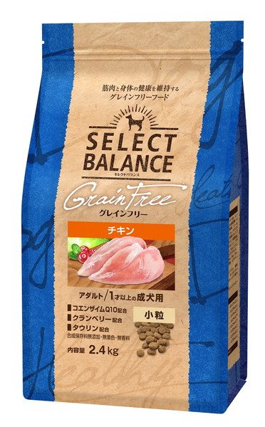 SELECT BALANCE セレクトバランス グレインフリー アダルト チキン 小粒 1才以上の成犬用 2.4kg ドッグフード ドライフード