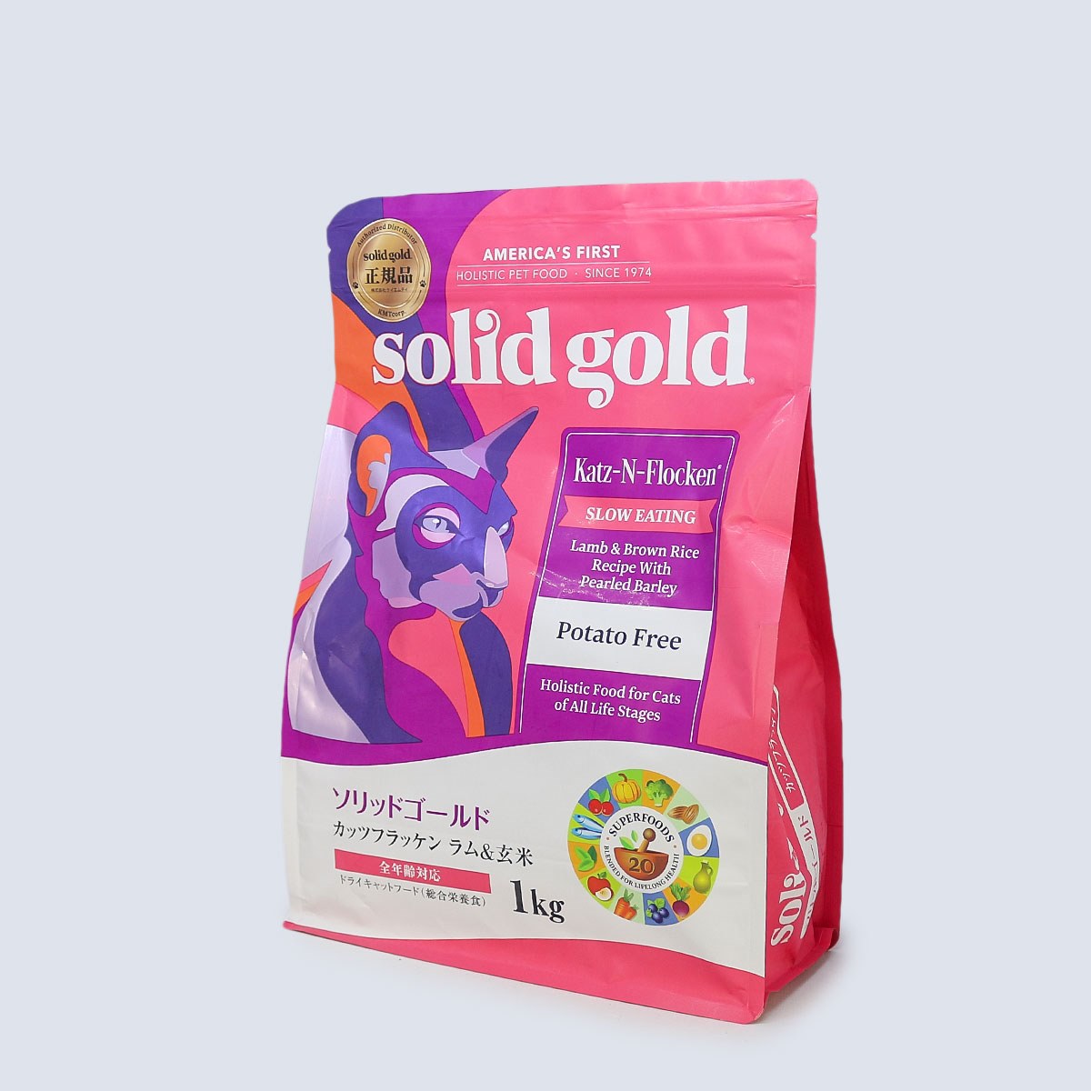 【楽天市場】solid gold ソリッドゴールド カッツフラッケン 1kg キャットフード ドライフード ラム＆玄米 グレインフリー