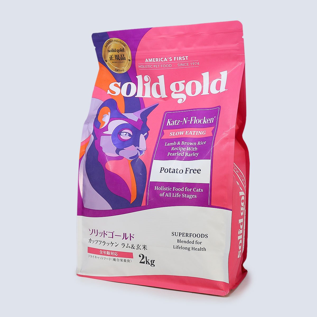 【楽天市場】solid gold ソリッドゴールド カッツフラッケン 2kg キャットフード ドライフード ラム＆玄米 グレインフリー