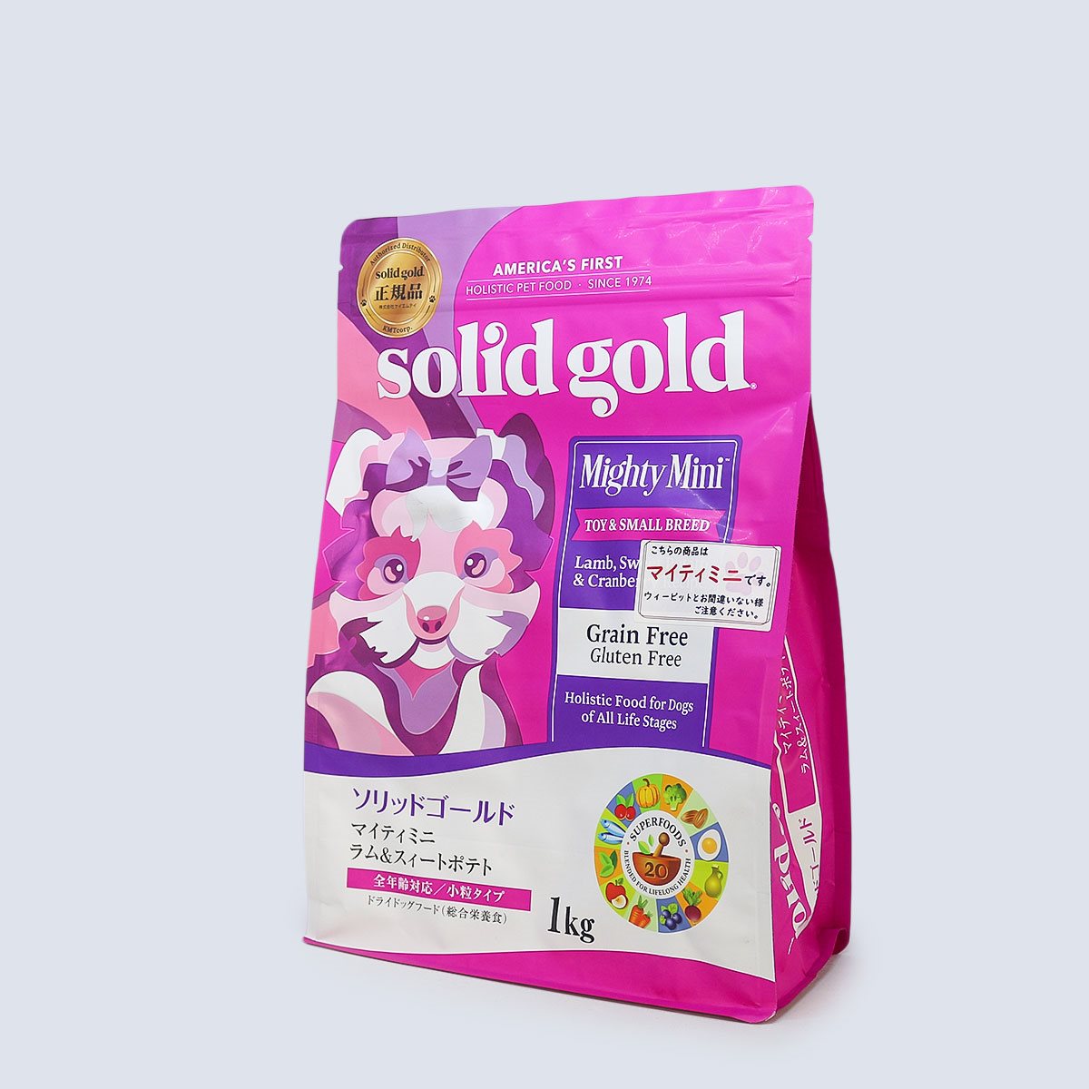 【楽天市場】solid gold ソリッドゴールド マイティミニ 1kgドッグフード ドライフード ラム＆スイートポテト グレインフリー
