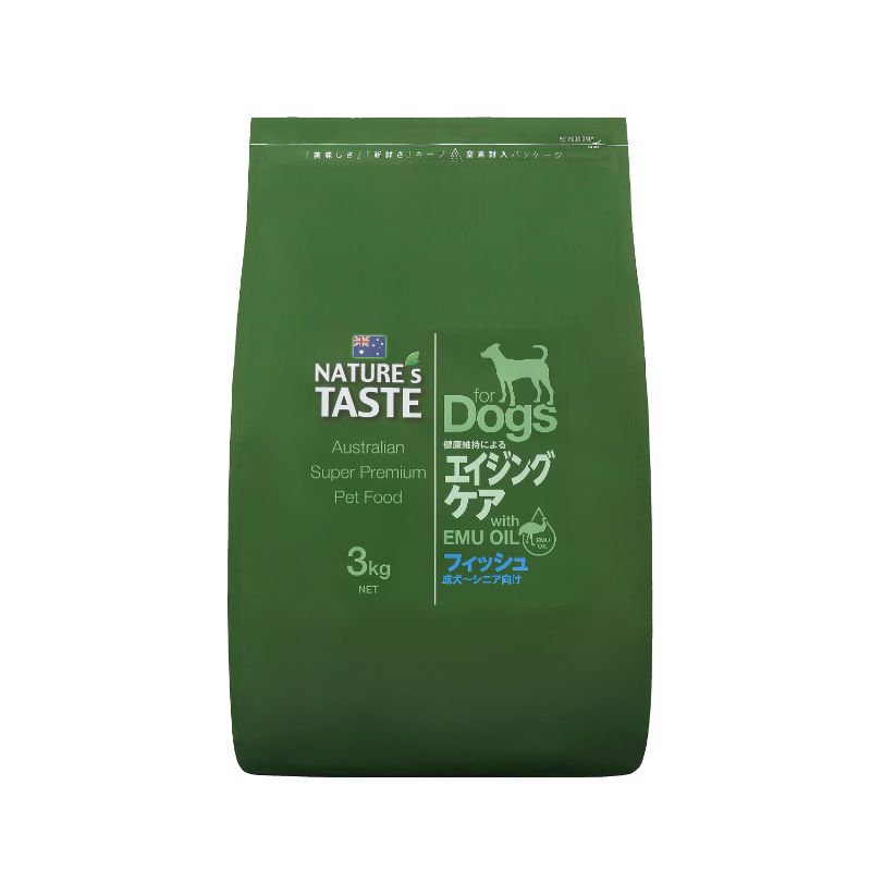 【犬】NATURE’S TASTE ネイチャーズテイスト エイジングケア フィッシュ 3kg 犬用ドライフード 総合栄養食 成犬用【PU0404】