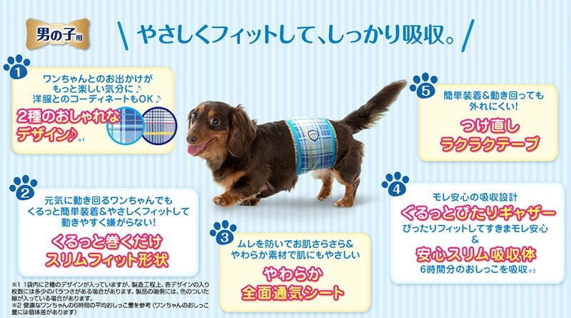 洋服みたいな吸収ウェア 犬用 マナーベルト お出かけ 雄犬 NEW ユニ チャーム おむつ 男の子用Lサイズ4種のデザインパック 中型犬用  マナーウェア 4枚 お試し