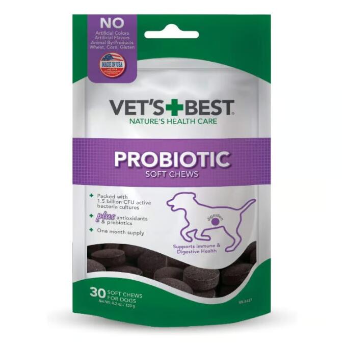 VET'S BEST ベッツベスト PROBIOTIC SOFTCHEWS ソフトチュウ プロバイオティクス 犬用 30個入 正規品【PU0404】