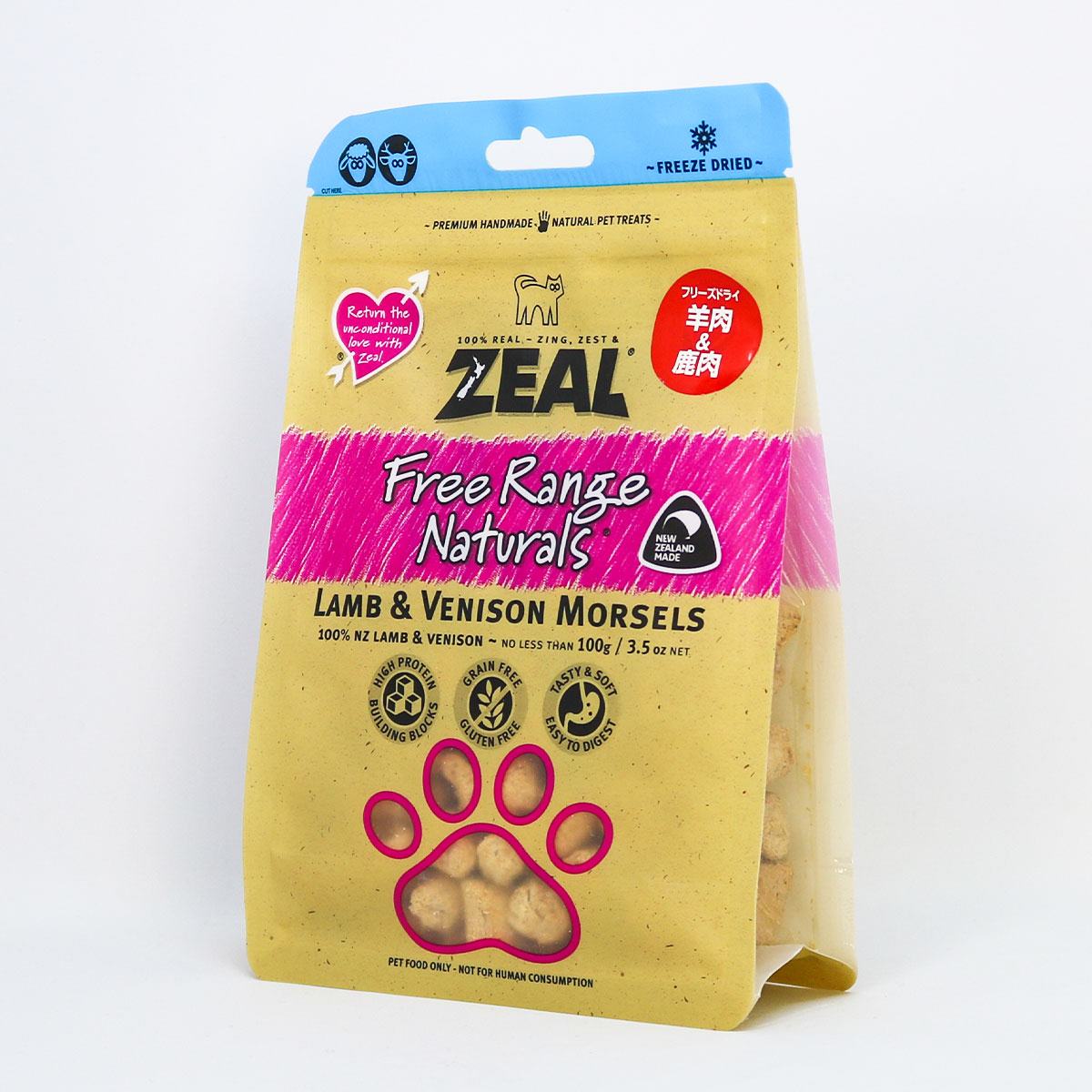 【楽天市場】ZEAL ジール フリーズドライ 羊肉＆鹿肉 100g 犬用 猫用 おやつ ドッグトリーツ：Mathy Mathy