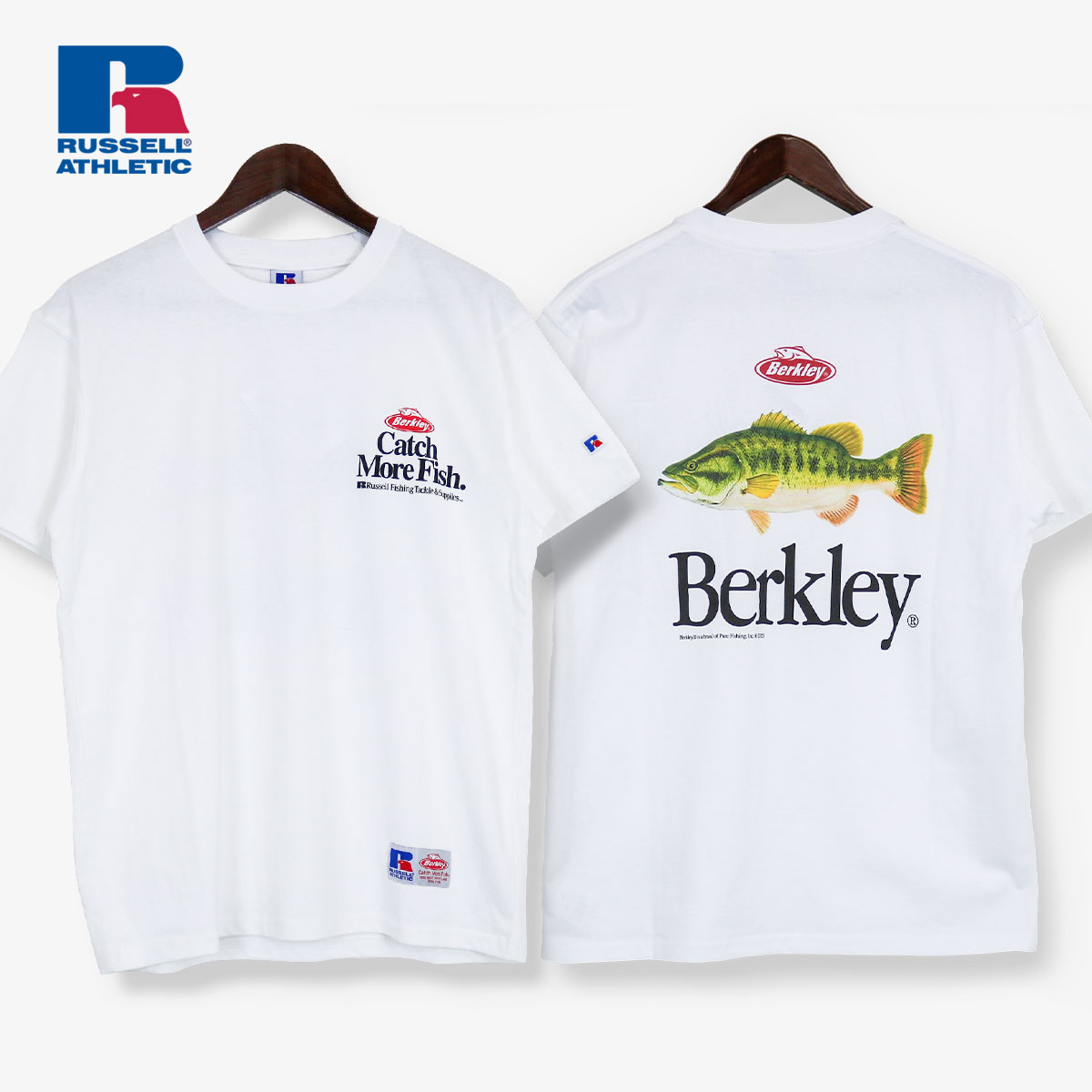 ra-rbk-2402RUSSELL ATHLETIC ラッセルアスレティック Russell x Berkley Largemouth Bass バークレー Tシャツ RBK-2402 正規品 [ネ