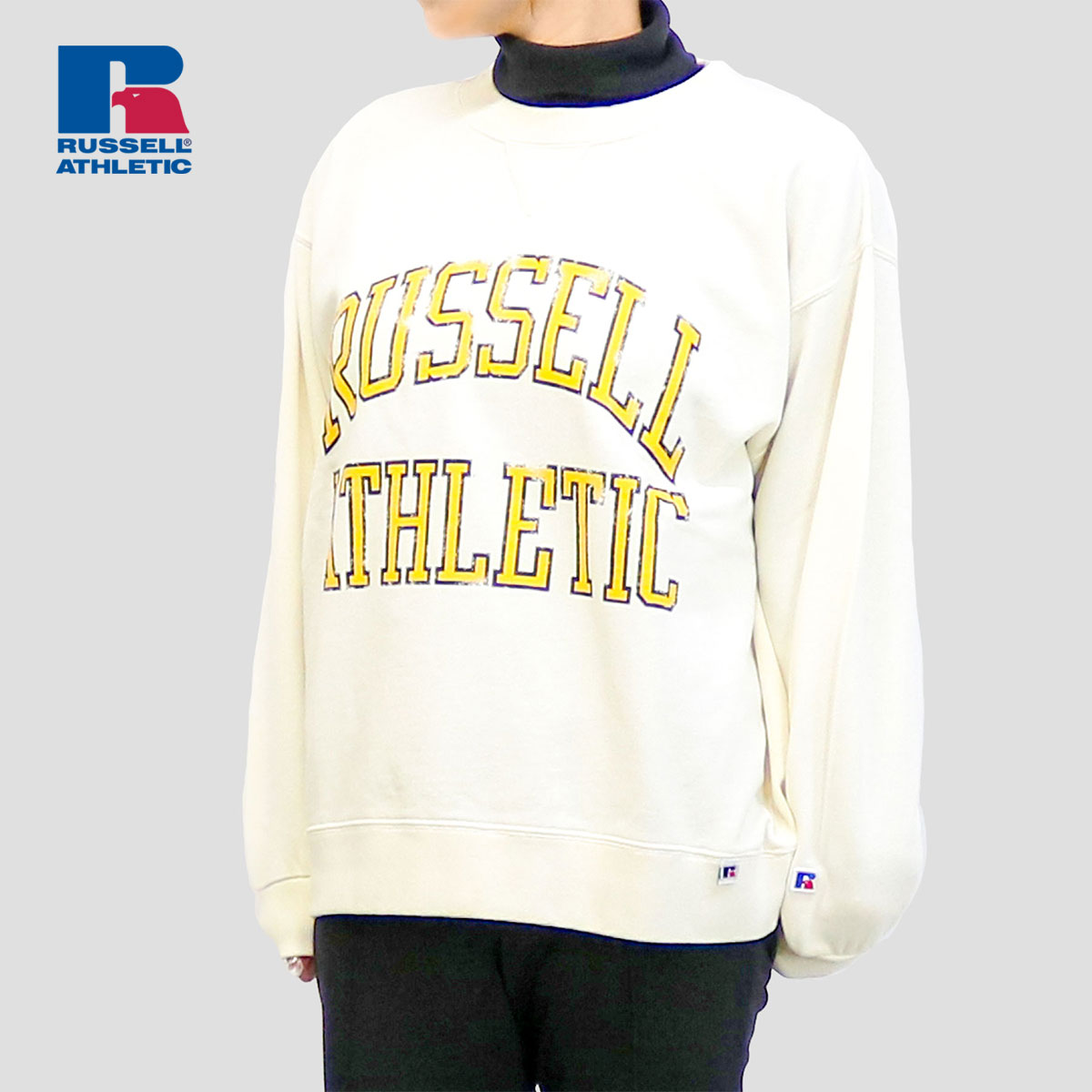 ra-rcw-24014-b RUSSELL ATHLETIC ラッセルアスレティック BOOKSTORE Sweat Wmns Crew Neck Shirt ブックストア スウェット Wmns ク