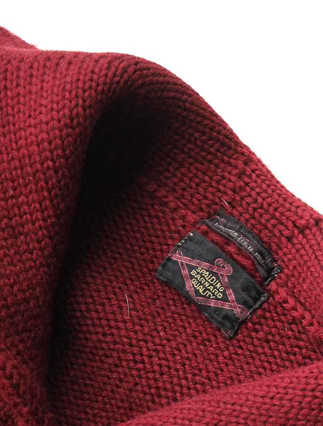 【数量限定】 〜20年代 スポルディング スター フィット カラー セーターアメリカ古着 メンズカジュアル ショールカラー レッド 赤 ウール