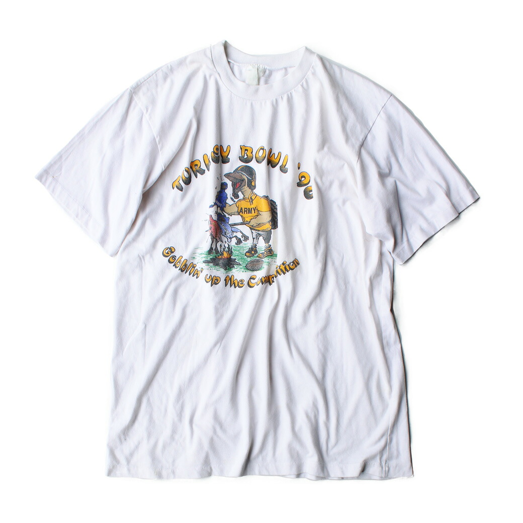 90年代頃 US ARMY TURKEY BOWL Tシャツ | メンズ古着 アメリカ古着 ヴィンテージ ファッション ユーズド カジュアル アメフト スポーツ 90s US ARMY TURKEY BOWL T-SHIRT SIZE XXL 【中古】