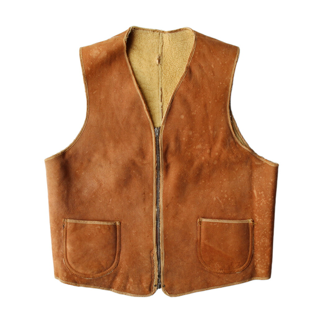 楽天市場】30's ☆ ブランド不明 裏 ボア フルジップ ブラウン