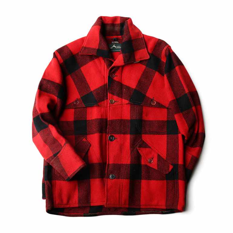 日本全国送料無料 30年代 Hirsch Weis ウール ダブル マッキーノ ジャケット Size L 中古 アメリカ古着 メンズ カジュアル ヴィンテージ アウター コート 30s ブラック 黒 レッド 赤 チェック ハーシュワイス 日本最大級 Solutionspcchezvous Fr