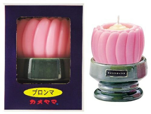 (貨物輸送無料)(まとめ買い・入れもの売りわたす)カメヤマローソク 台付ブロンマ サクラ色 (1箱)（36個仕掛ける）/ カメヤマ
