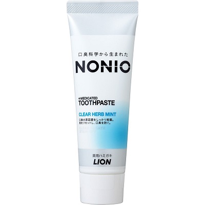 (貨物輸送無料)(まとめ買い・容れもの売りわたす)NONIO ノニオ ハミガキ クリアハーブミント（130g）（60個書き割り）/ 百獣の王