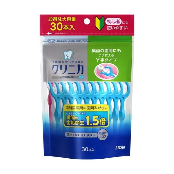 (送料無料)(まとめ買い・ケース販売)クリニカ アドバンテージ デンタルフロス Y字タイプ 30本入（40個セット）/ ライオン