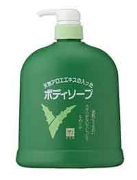 (貨物輸送無料)(まとめ買い・容れもの売りわたす)アロエ 上半身石けん 揚水機付 1200ml（6個書き割り）/ 酪漿石けん