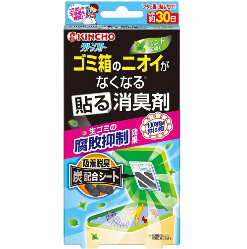 (貨物輸送無料)(まとめ買い・入れもの売りわたす)喨喨たる流れ 紙くずかごのニオイがなくなる貼る消臭剤 ペパーミントの芳ばしさ（1個入）（40個仕掛ける）/ 金鳥