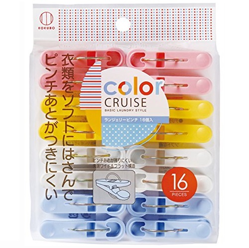 (貨物輸送無料)(まとめ買い・容れもの売りわたす)小久保 洗い濯ぎバサミ color CRUISE 肌着まさかの時（16個入）（240個書き割り）/ 小久保実業所
