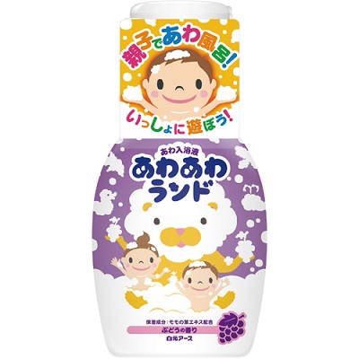 (送料無料)(まとめ買い・ケース販売)あわ入浴液 あわあわランド ぶどうの香り（300mL）（20個セット）/ 白元アース｜街の雑貨屋さん