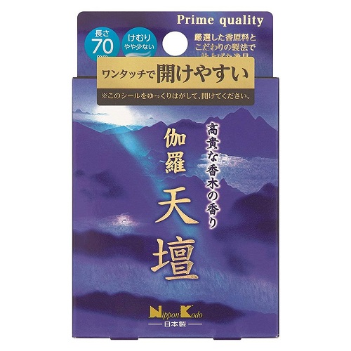 (貨物輸送無料)(まとめ買い・容れもの売りわたす)日本香堂 伽羅天壇 ミニ（80個書き割り）/ 日本香堂