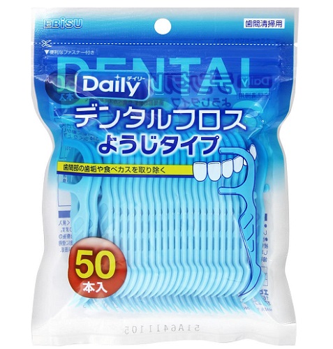 (送料無料)(まとめ買い・ケース販売)デンタルフロスようじタイプ（50本入）(160個セット）/ エビス