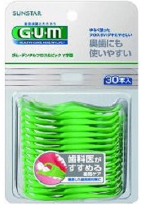 (送料無料)(まとめ買い・ケース販売)GUM ガム デンタルフロス&ピック Y字型 30本入(60個セット) サンスター