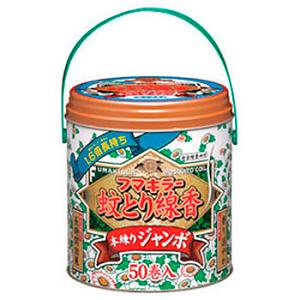 (送料無料)(まとめ買い・ケース販売)フマキラー 蚊とり線香 本練りジャンボ 50巻缶入（12個セット）/ フマキラー｜街の雑貨屋さん