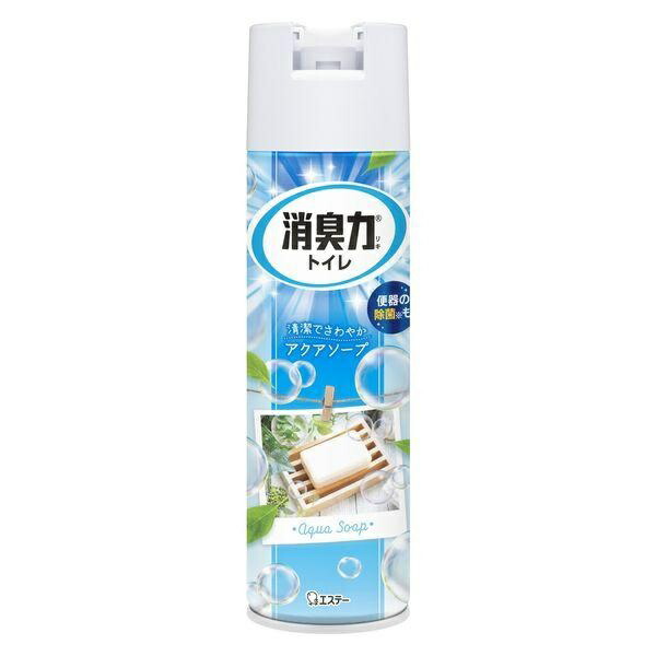 (送料無料)(まとめ買い・ケース販売)消臭力スプレー 消臭芳香剤 トイレ用 アクアソープ 365ml (1本入)(24個セット)/ エステー|街の雑貨屋さん