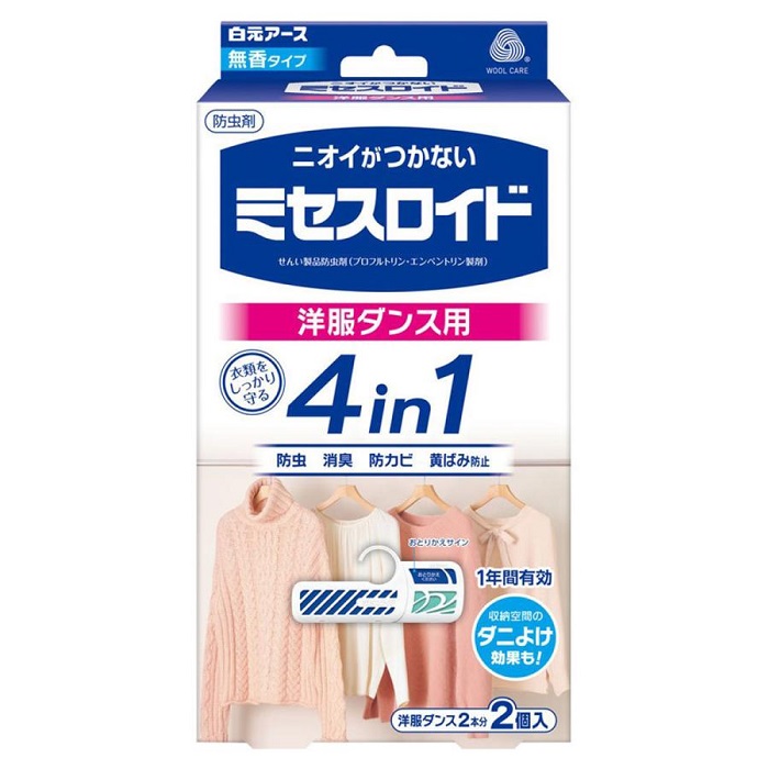 (貨物輸送無料)(まとめ買い・容れもの売りわたす)ミセスロイド 御召しもの社交ダンス用 1年殺虫剤 無芳ばしさ（2個入）（40個書き割り）/ 白元地びた