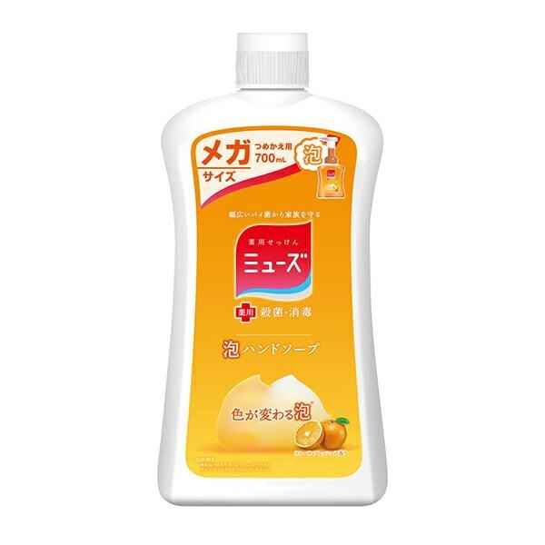 (送料無料)(まとめ買い・ケース販売)ミューズ 泡ハンドソープ フルーティフレッシュ 詰替（700mL）（12個セット）/ レキットベンキーザー