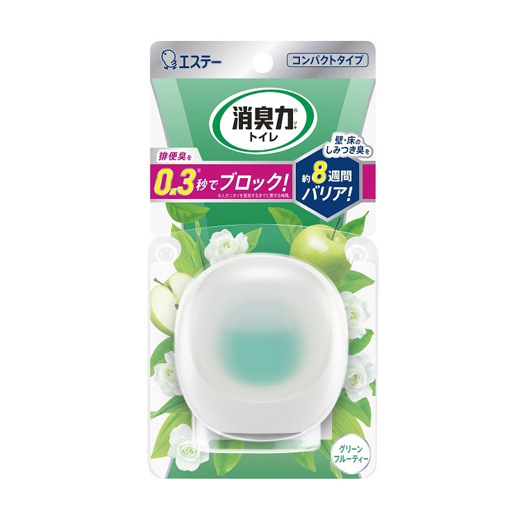 (送料無料)(まとめ買い・ケース販売)消臭力 コンパクト トイレ用 グリーンフルーティー 置き型 本体(1個入)(21個セット)/ エステー|街の雑貨屋さん