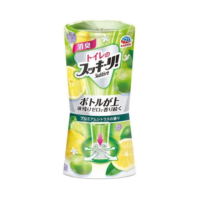 (送料無料)(まとめ買い・ケース販売)トイレのスッキーリ！ プレミアムシトラス（400mL）消臭剤 芳香剤 置き型（16個セット）/ アース製薬