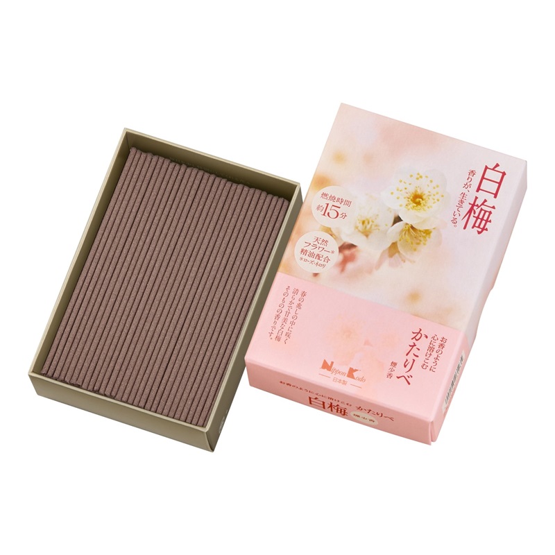 (送料無料)(まとめ買い・ケース販売)お線香　かたりべ　白梅 ミニ（50ｇ）（80個セット）/ 日本香堂｜街の雑貨屋さん 39,100円
