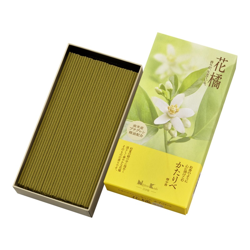 (送料無料)(まとめ買い・ケース販売)お線香　かたりべ　花橘 バラ詰（100ｇ）はなたちばな（80個セット）/ 日本香堂