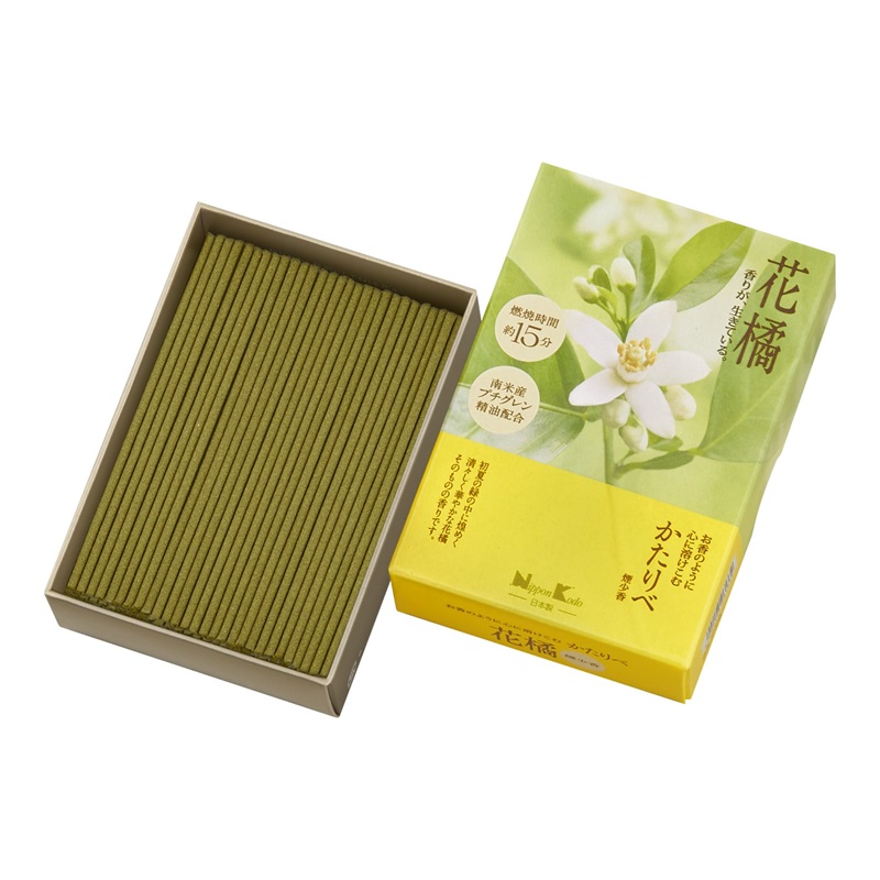 (送料無料)(まとめ買い・ケース販売)お線香　かたりべ　花橘 ミニ（50ｇ）はなたちばな（80個セット）/ 日本香堂