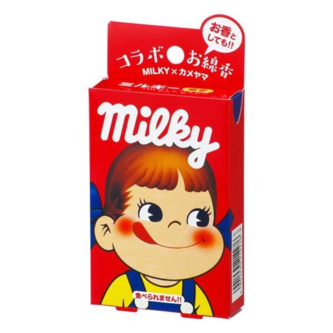 (送料無料)(まとめ買い・ケース販売)コラボ線香 ミルキーの香り 約30g（1個入）お線香　お香（60個セット）/ カメヤマ｜街の雑貨屋さん