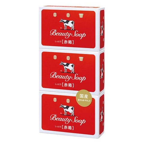(送料無料)(まとめ買い・ケース販売)カウブランド 赤箱(85g×3個入) ローズ調の香り 国産 石けん(24個セット)/ 牛乳石鹸|街の雑貨屋さん