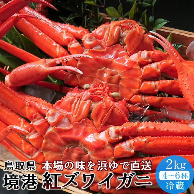 かに［新物 漁解禁］境港 紅ズワイガニ 2kg［4-5杯］冷蔵 浜ゆで ゆでがに チルド ベニズワイガニ 日本海 鳥取県産 産地直送 通販 おすすめ［お祝いギフト］