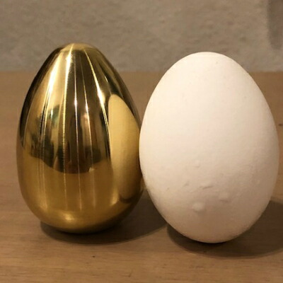 金管楽器製しんちゅうたまご 1ヶ  たまご 癒し 飾りつけ 調査報告掛け目 掛け目感 金管楽器  鳥の子  先だつもの  日本製 ビレット